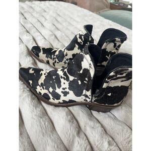 Myra Bag Women’s Easy Going Cow Hair Western Booties Snip Toe Size 9 Nine Black